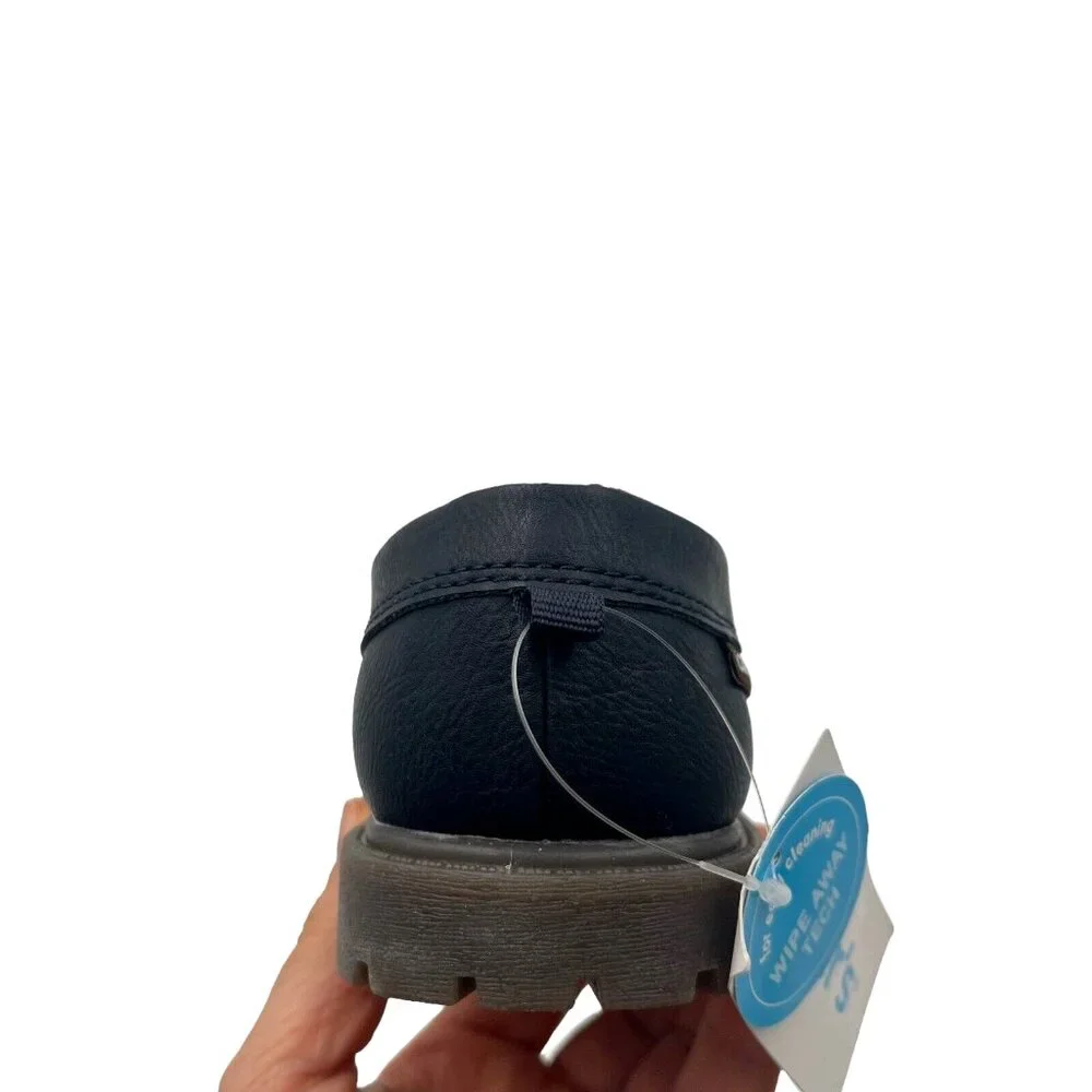 Carters Toddler Boy's Boat-Dress Shoes Size 8‎ Navy Blue Slip on Casual & Comfy